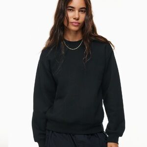 Black TNA Boyfriend Crewneck Sweatshirt